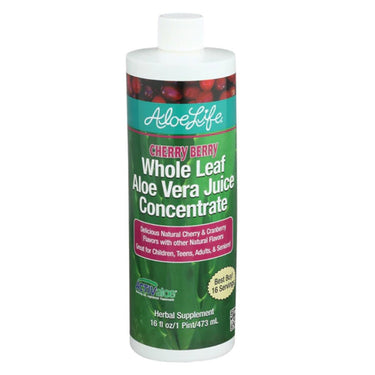 Whole Leaf Aloe Vera Juice Concentrate Cherry Berry - Aloe Life